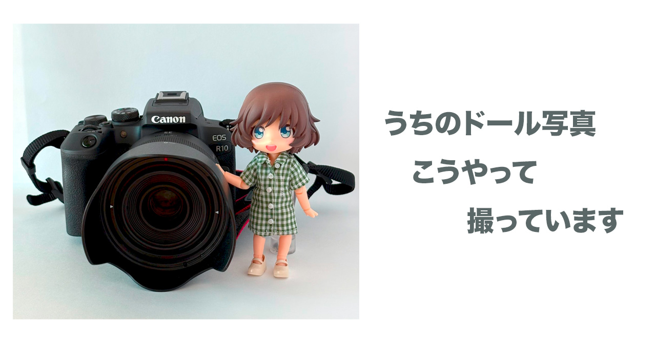 CANONのカメラに寄りそうドール